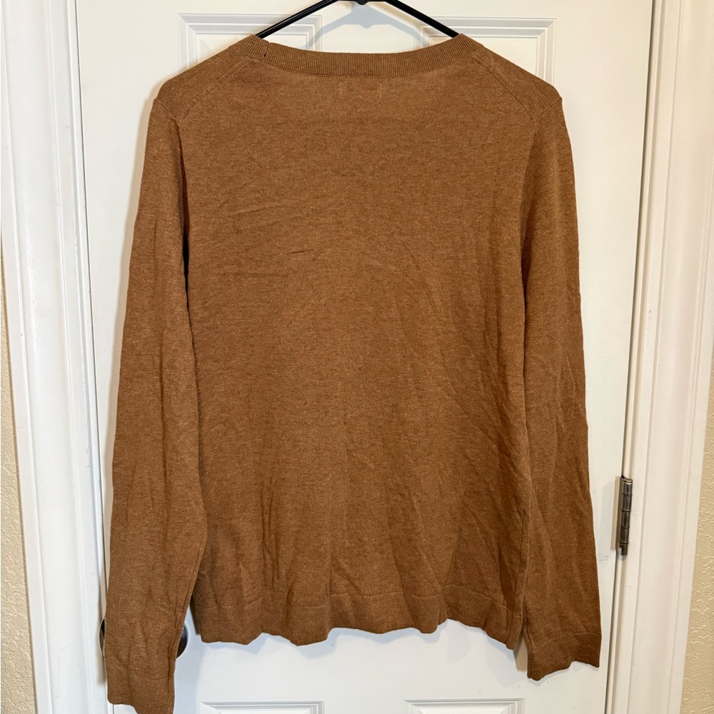 J.Crew Tan Teddie 100% Cotton Crew Pullover - Picture 4 of 5